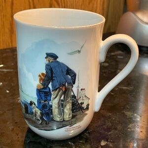 Norman Rockwell White Ceramic Mug